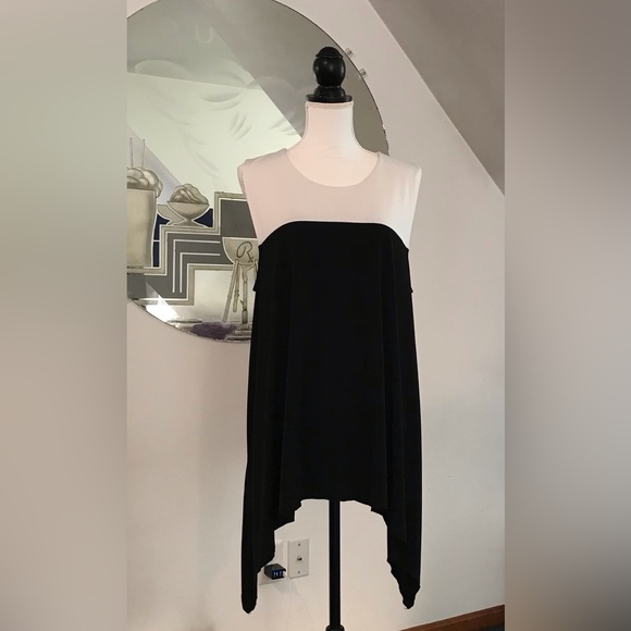 ISLE Sleeveless Balck & White Tunic Top sz XL - Picture 1 of 7